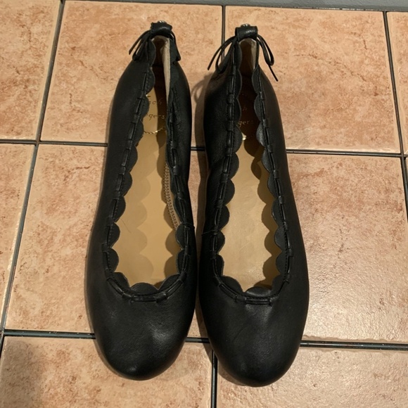 Jack Rogers Lucie II Scalloped Edge Flats Black size 9 - Picture 2 of 9